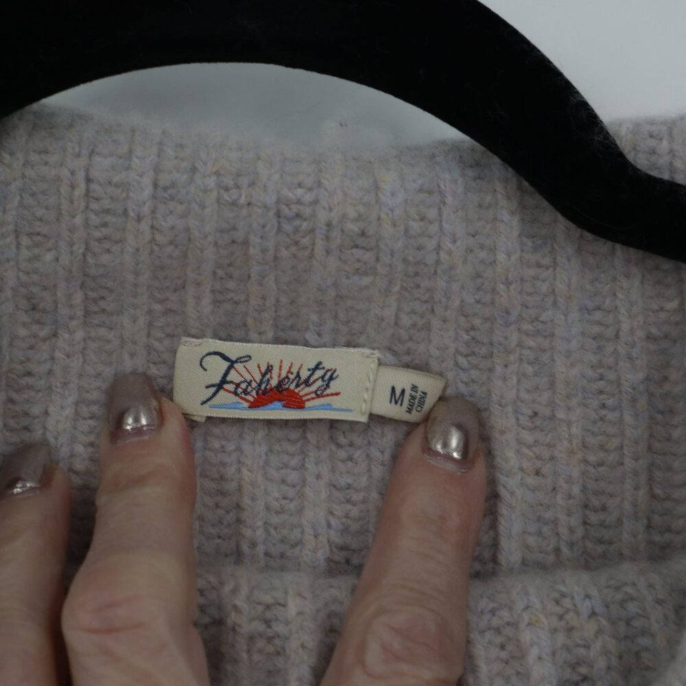 Faherty Heather Gray Turtleneck Sweater - image 5